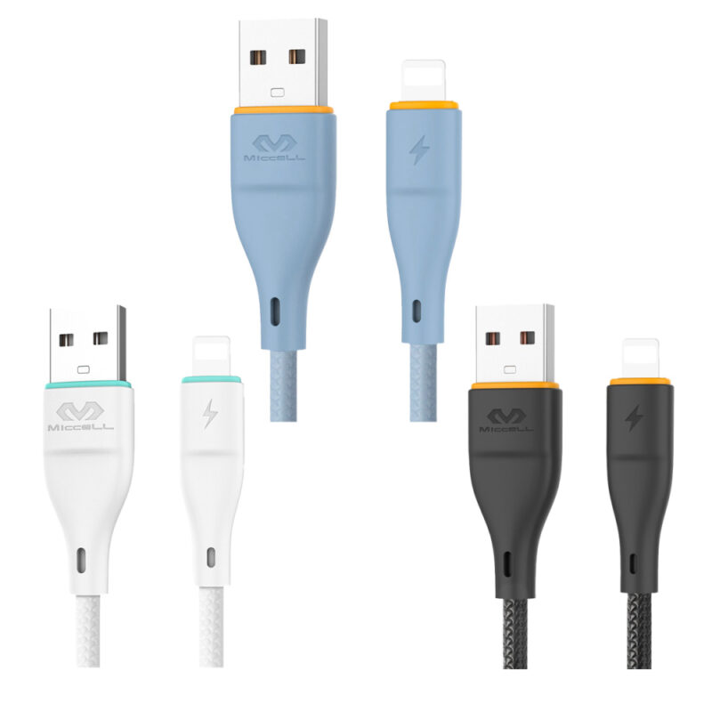 Cable De Carga Tipo Lightning Miccell 2,4A 1 Metro