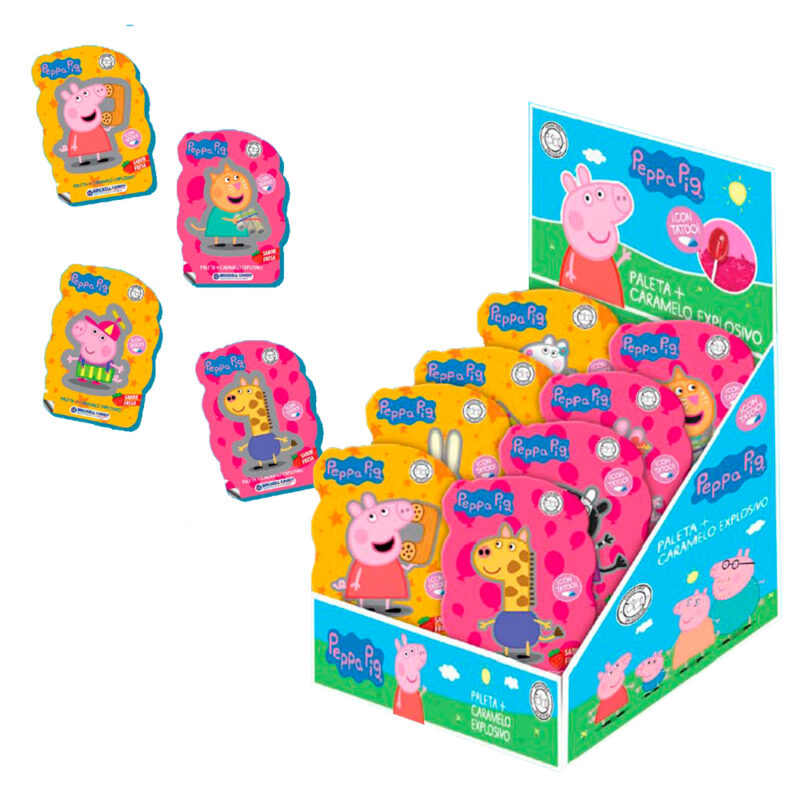 Caramelo popping candy y lollipop peppa pig x20un