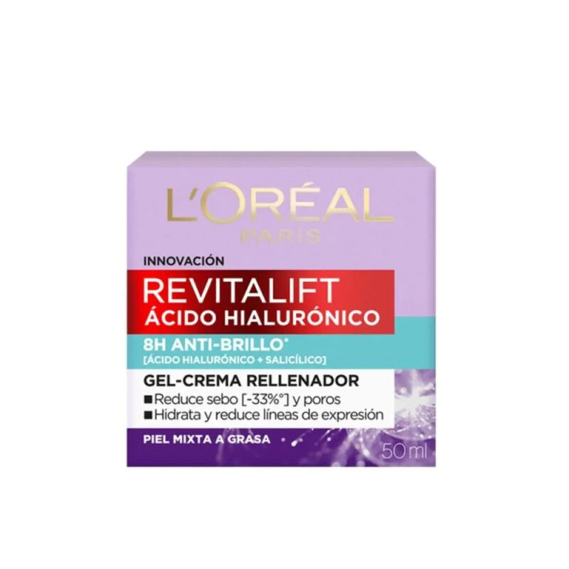 Skin Care Loreal Crema Dia Acid Hialuronico Textura Gel 50ml