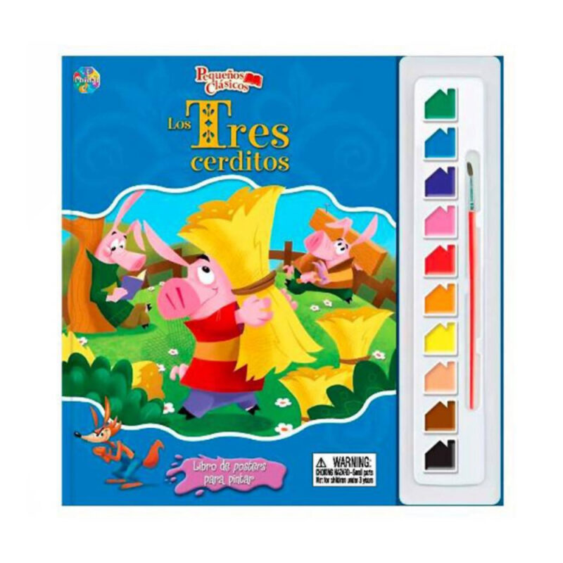Libro Three little pigs posterpaint book
