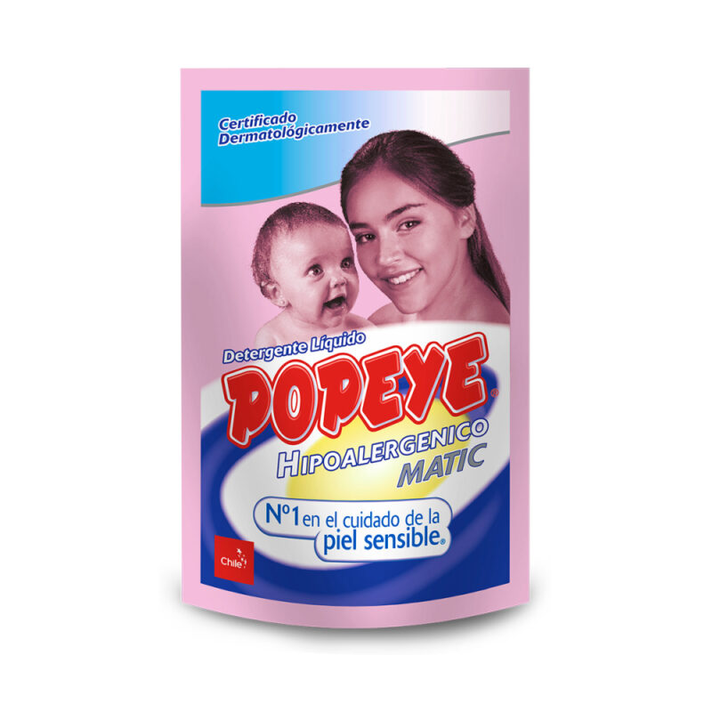 Detergente Popeye Hipoalergénico Doypack 800ml