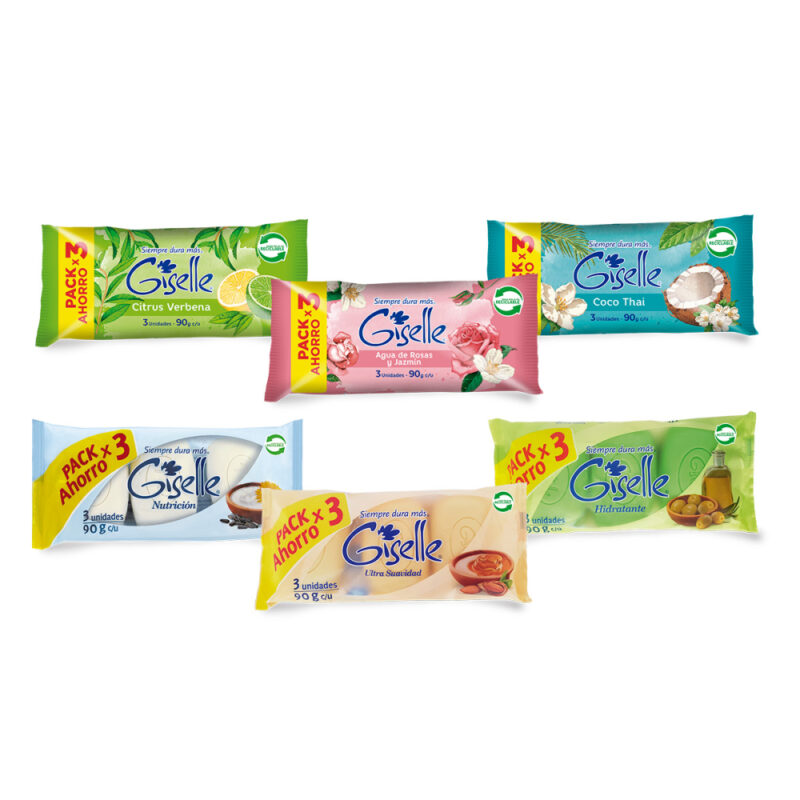 Jabón Gisselle Aromo Toilette 90grs x 3