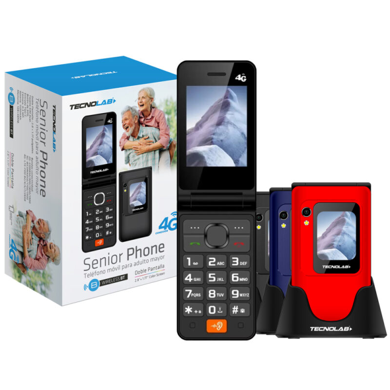 Celular Senior 4G Doble Pantallla 2.8 Sim Dual Tecnolab