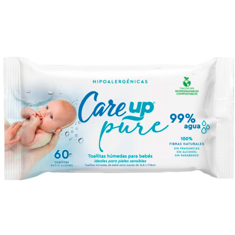 Toallas Húmedas Care Up 99 De Agua 60ud
