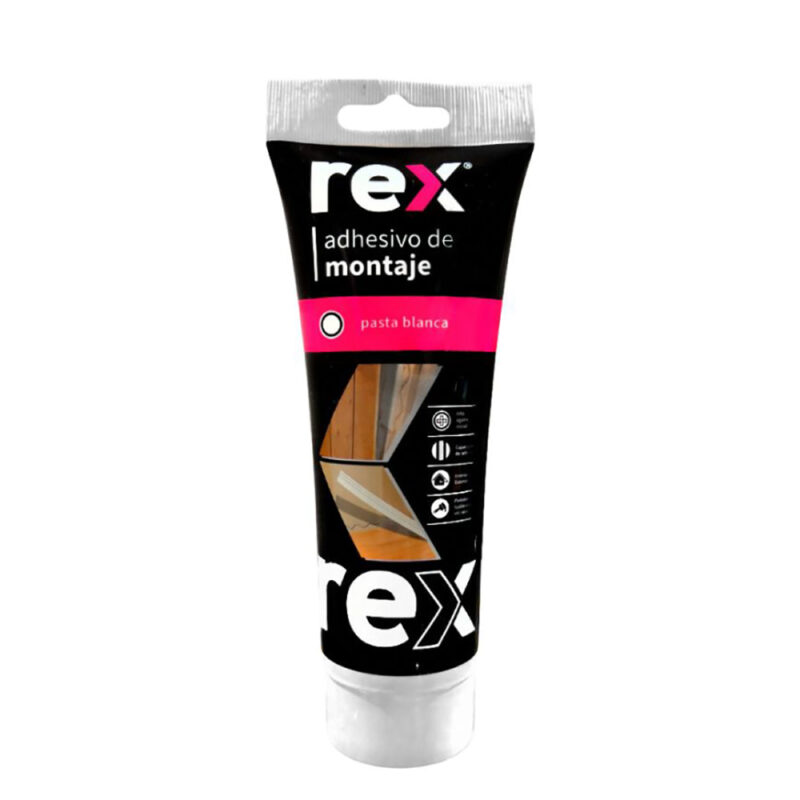 Adhesivo Montaje Rex Pomo 250ml Blanco