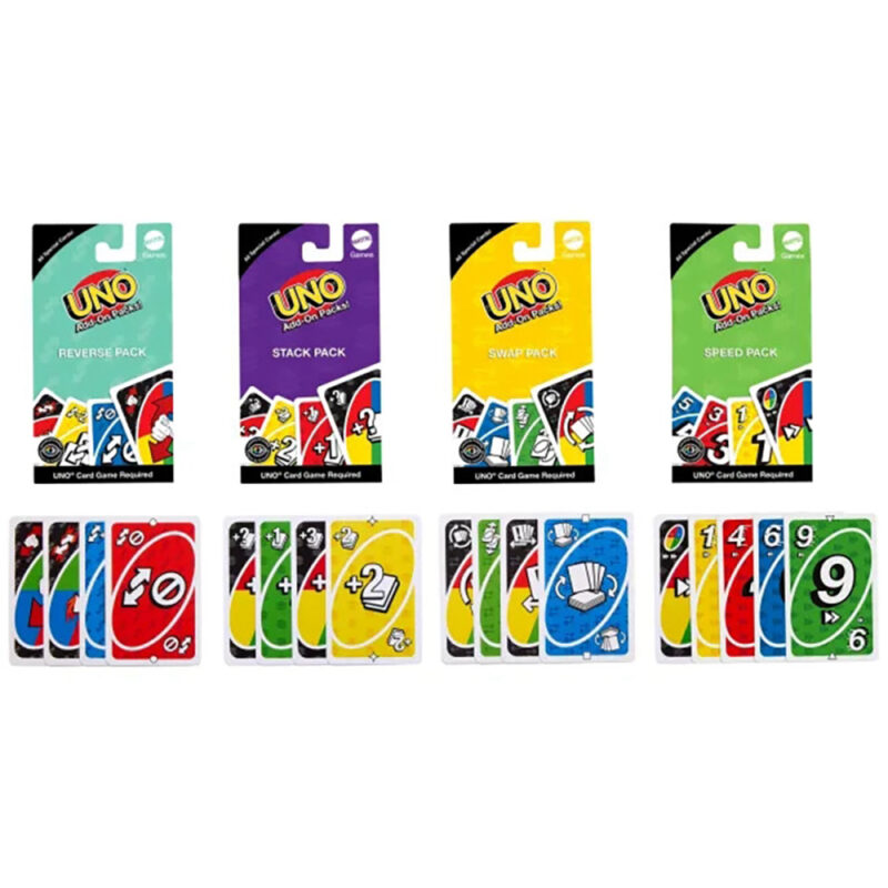 UNO Juego De Cartas Paquetes Complementarios