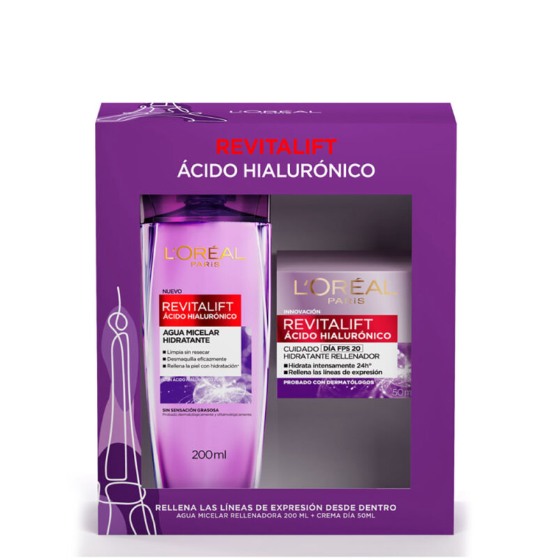 Estuche Loreal Revitalift .Hidratante Día+Agua Micelar