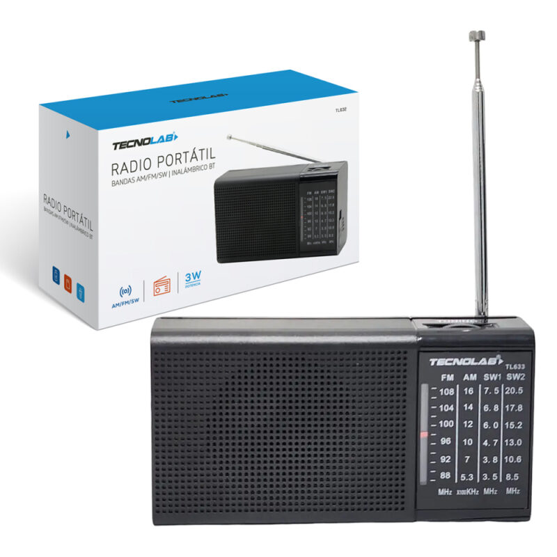Radio AM/FM Portátil A Pilas Tecnolab
