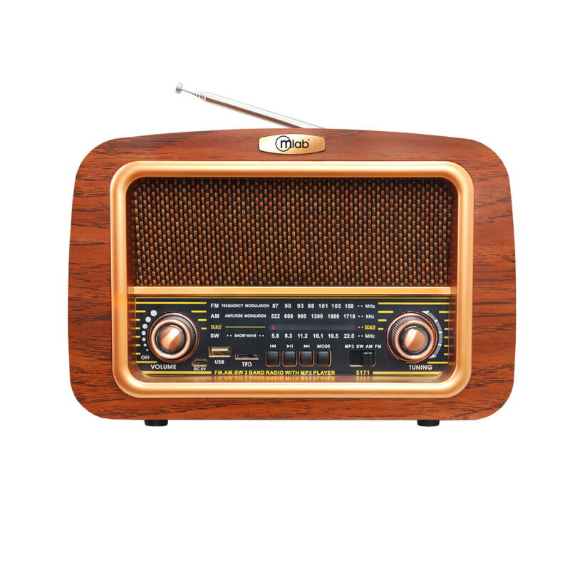 Radio Portatil Retro Mlab Nostalgic Recargable Am/fm Usb
