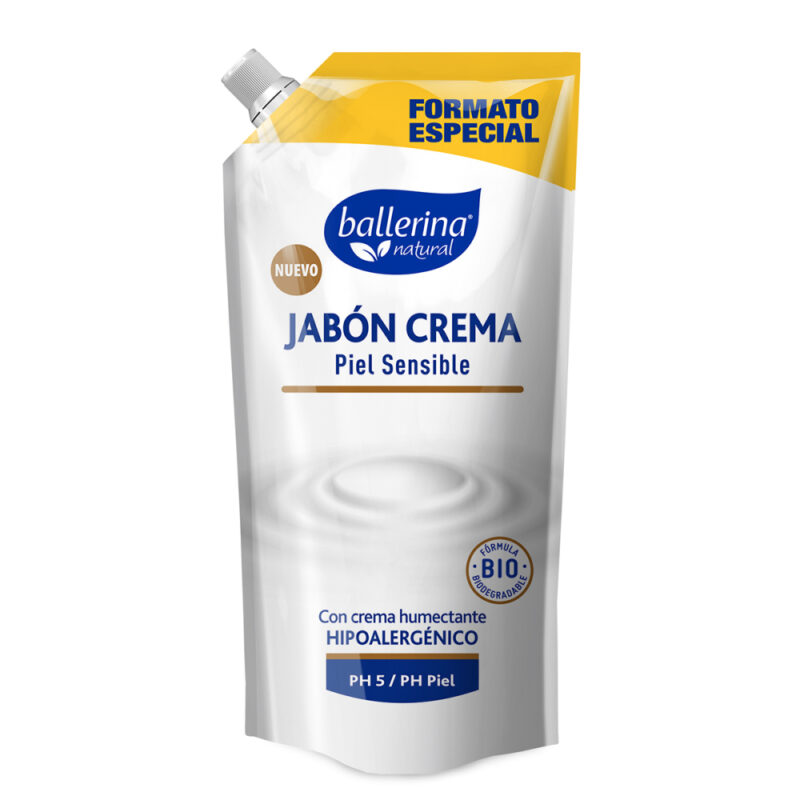 Jabón Ballerina Líquido Piel Sensible Crema Dp 450ml