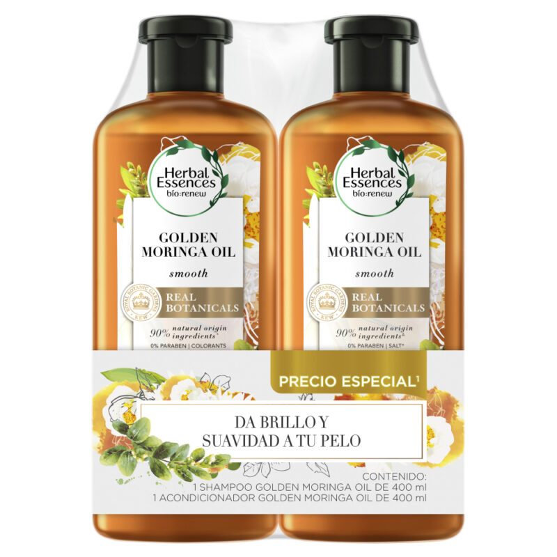 Pack Shampoo Herbal Essences Moringa + Acondicionador 400ml