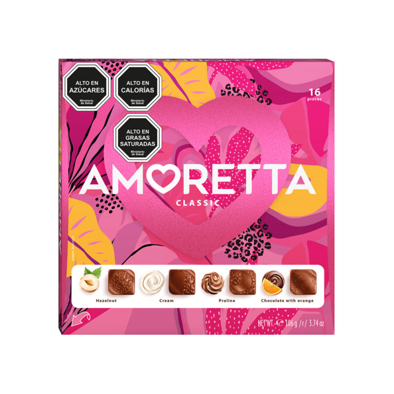 Estuche pralines Amoretta Classic Latino 106g