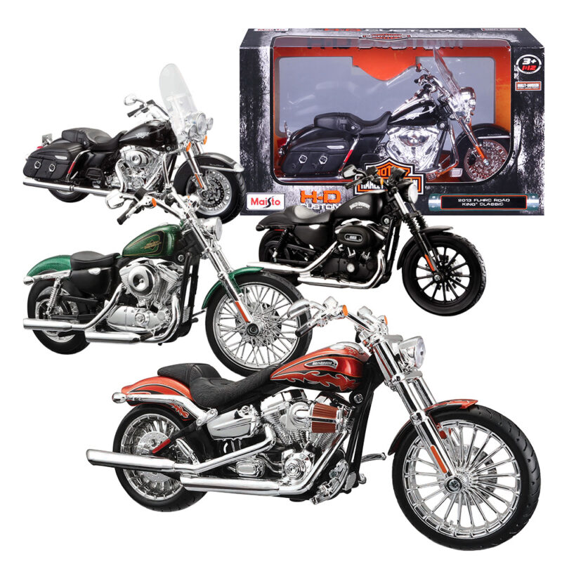 Moto Harley-Davidson A Escala 1:12 Para Coleccionistas