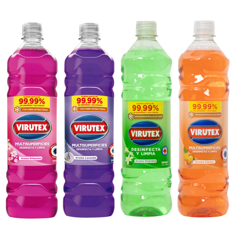Limpiador desinfectante Virutex superficies 900cc x12ud