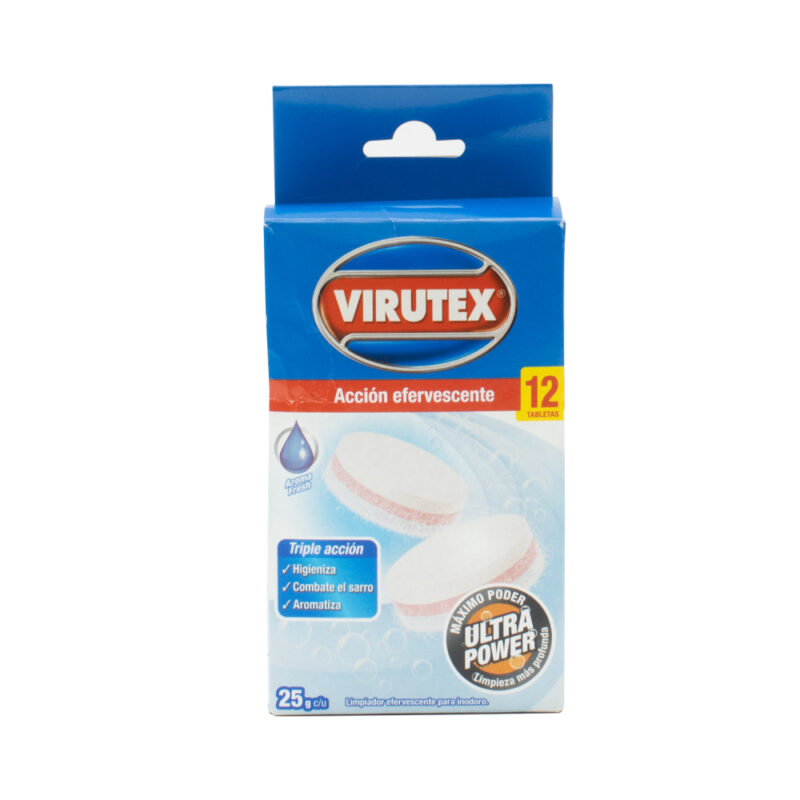 Limpiador inodoro clasico Virutex taza tabletas x12