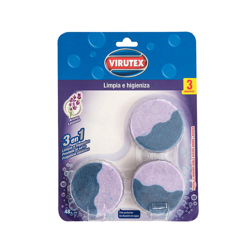 Pastilla indoro estanque Virutex aroma lavanda x3 pastillas