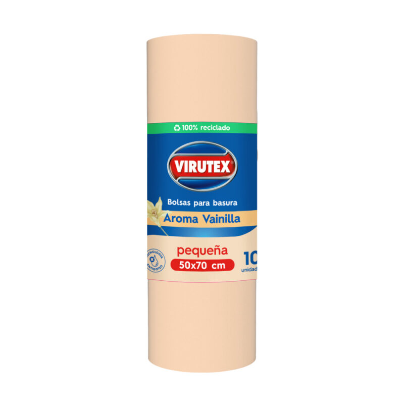 Bolsa de basura Virutex reciclada aroma vainilla 50x70cm x10
