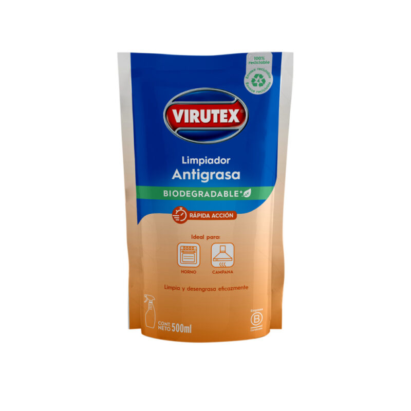 Limpiador antigrasa doypack Virutex 500ml