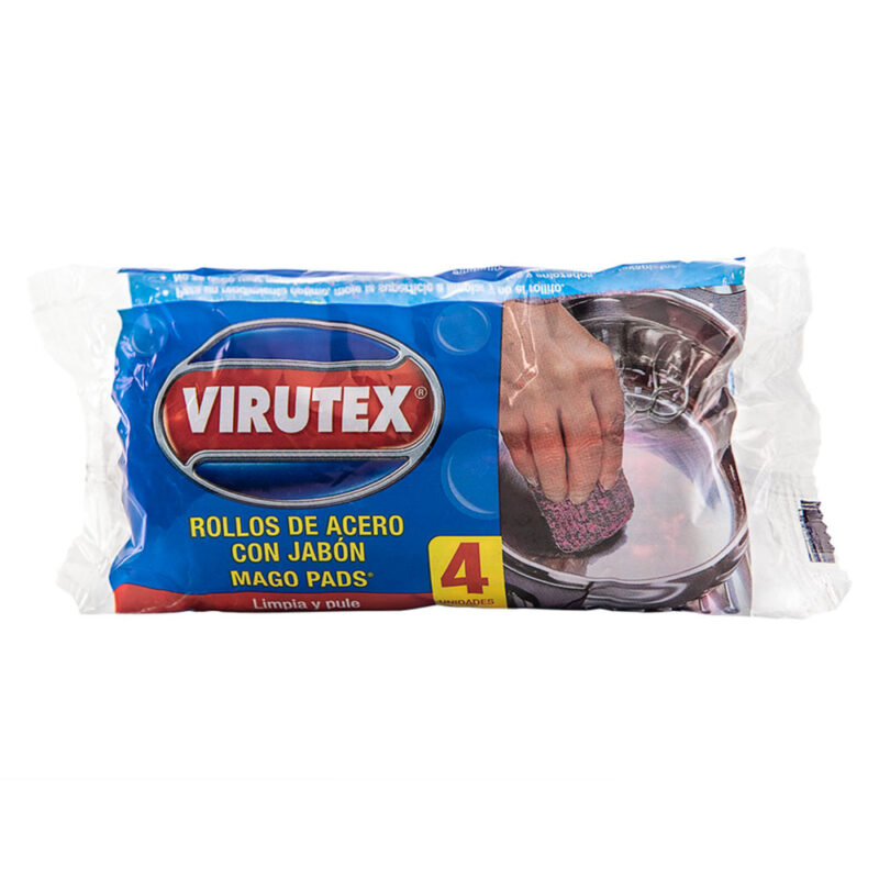 Mago pads Virutex con jabón bolsa x4ud