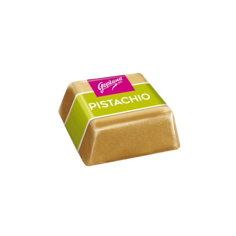 Cuadraditos de chocolate rellenos sabor Pistacho 1Kg