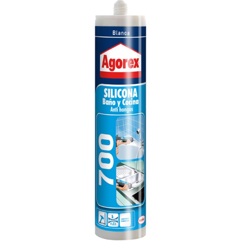 Silicona Agorex baño/cocina 300ml blanco