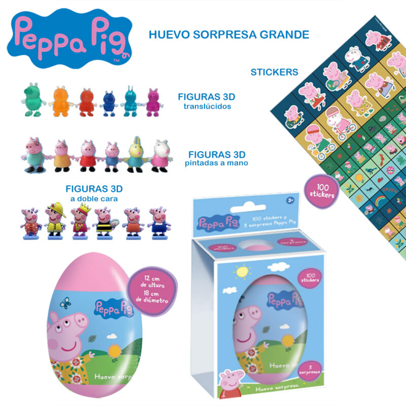 Huevo plastico Brickell Peppa Pig con sorpresa grande