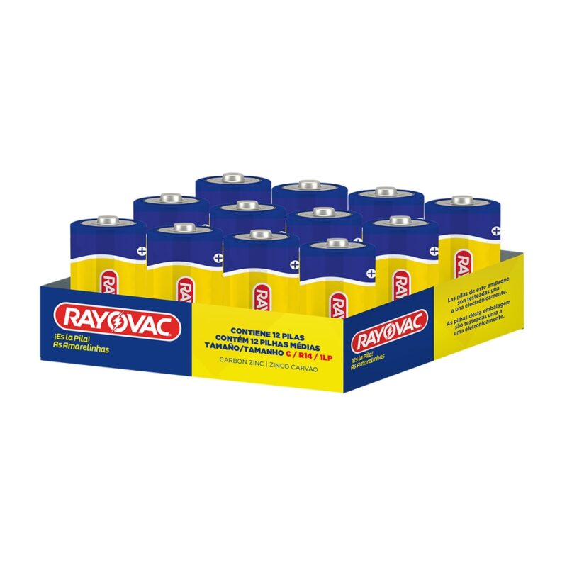 Pila carbón Rayovac blíster Dx12