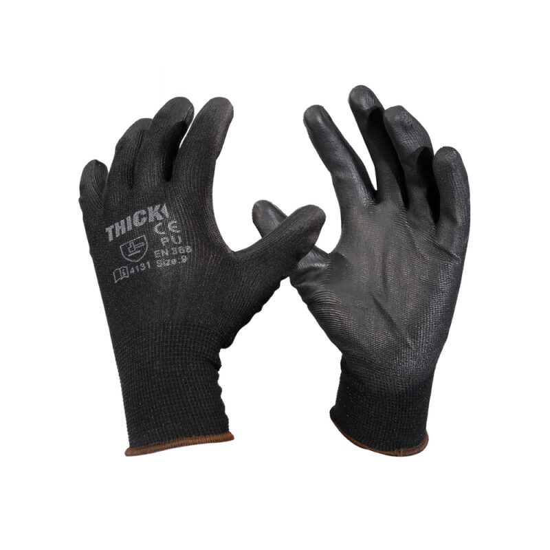 Guante Thick palma PU talla 9 por 12 pares