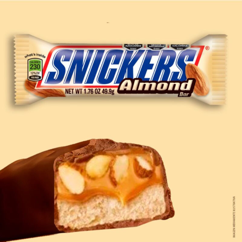 Chocolate snickers almendra 24x 43.4g