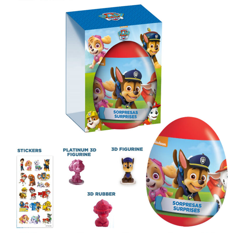 Huevo plastico Brickell Paw Patrol con sorpresa grande