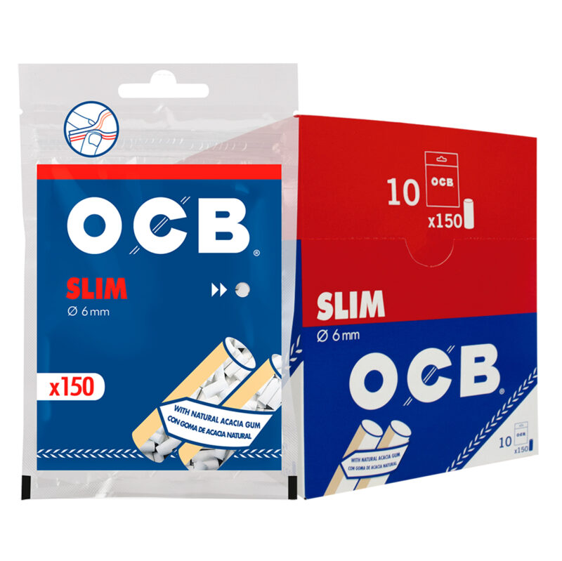 Filtro slim engomado Ocb x10 bolsitas