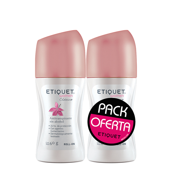 Pack desodorante roll on Etiquete clásico mujer 2x60g
