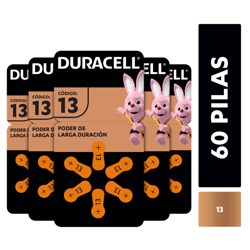 E-Kit 60 pilas Duracell audífono  tamaño 13