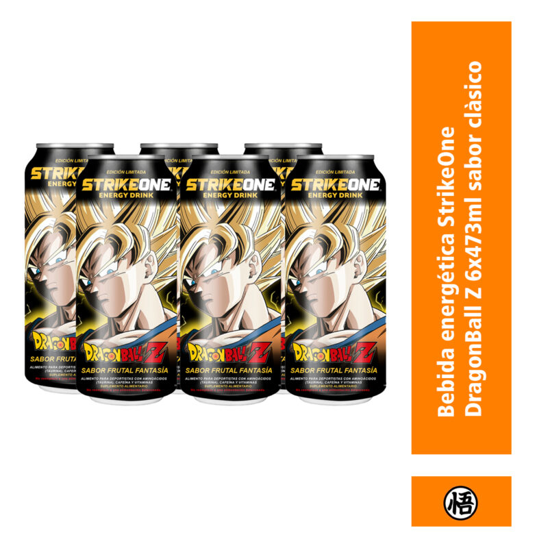 Bebida energética StrikeOne DragonBall Z 6x473ml sabor clásico