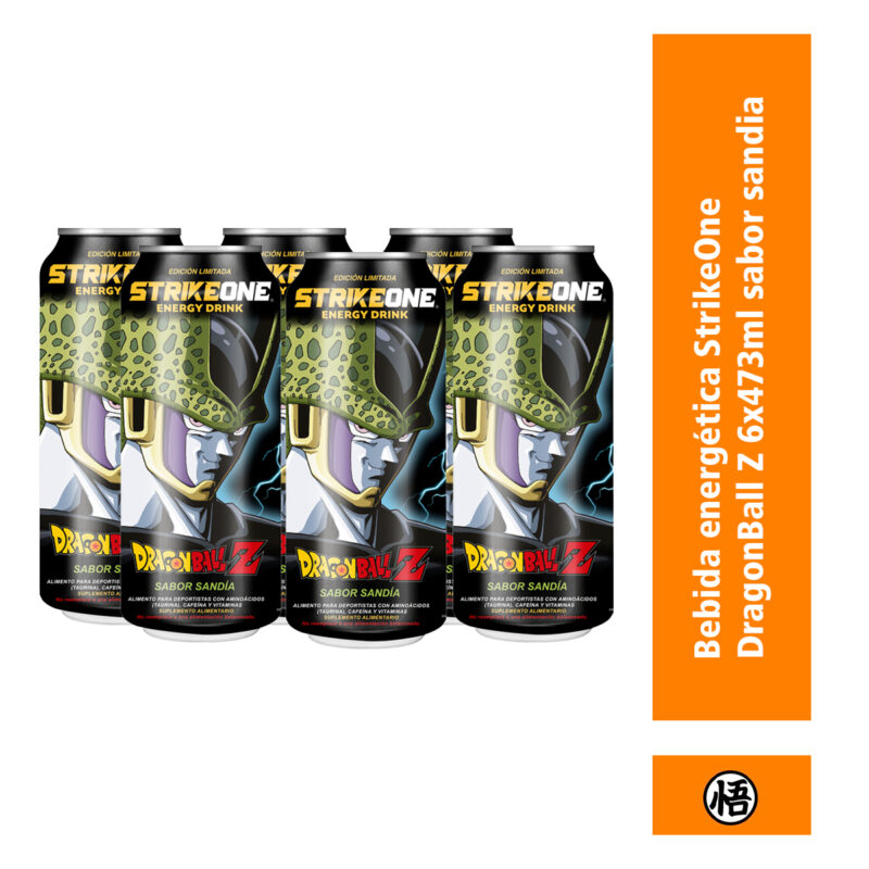 Bebida energética StrikeOne DragonBall Z 6x473ml sabor sandía