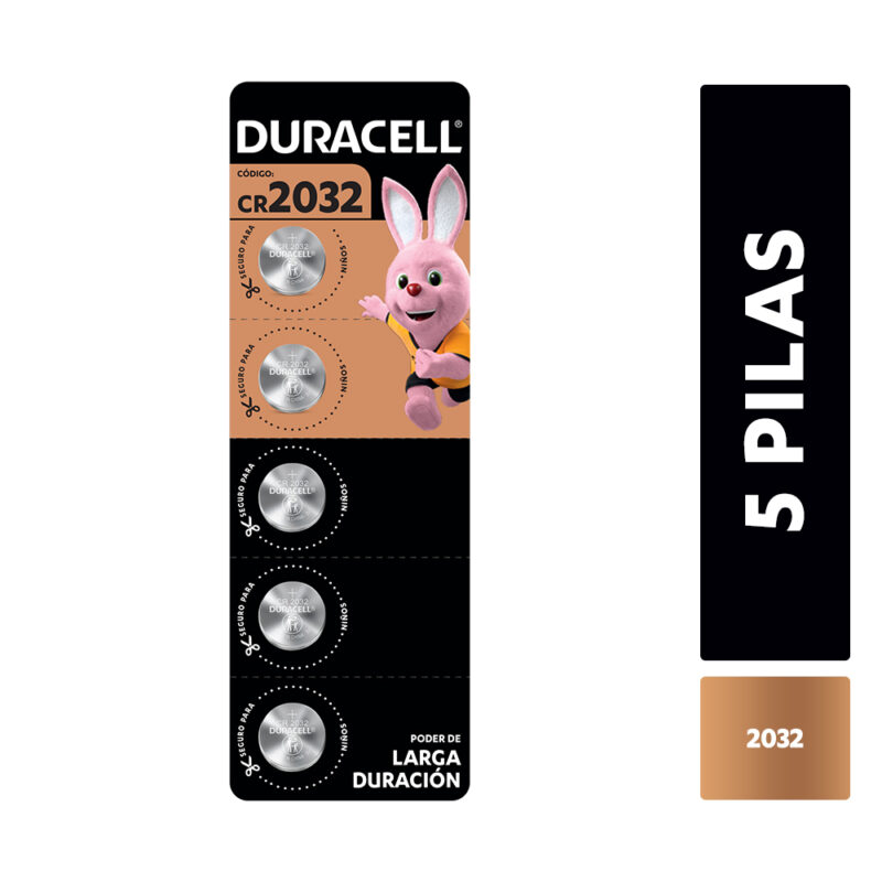 Pila botón Duracell 2032 tira x5ud