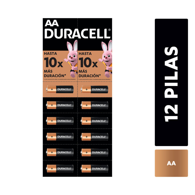Pila alcalina Duracell tira AA x12