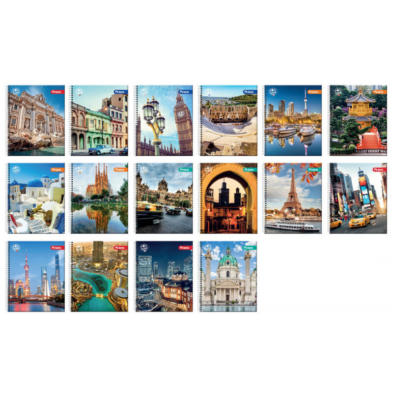 Cuaderno Torre universitario cclásico ciudad 100Hj x10ud