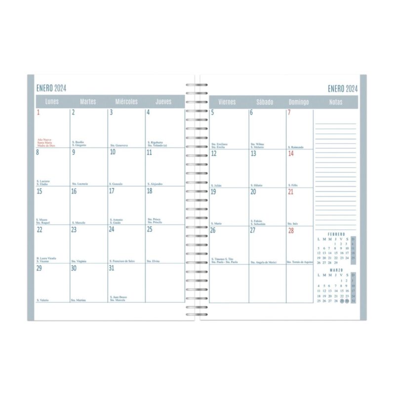 Agenda del profesor borlando design