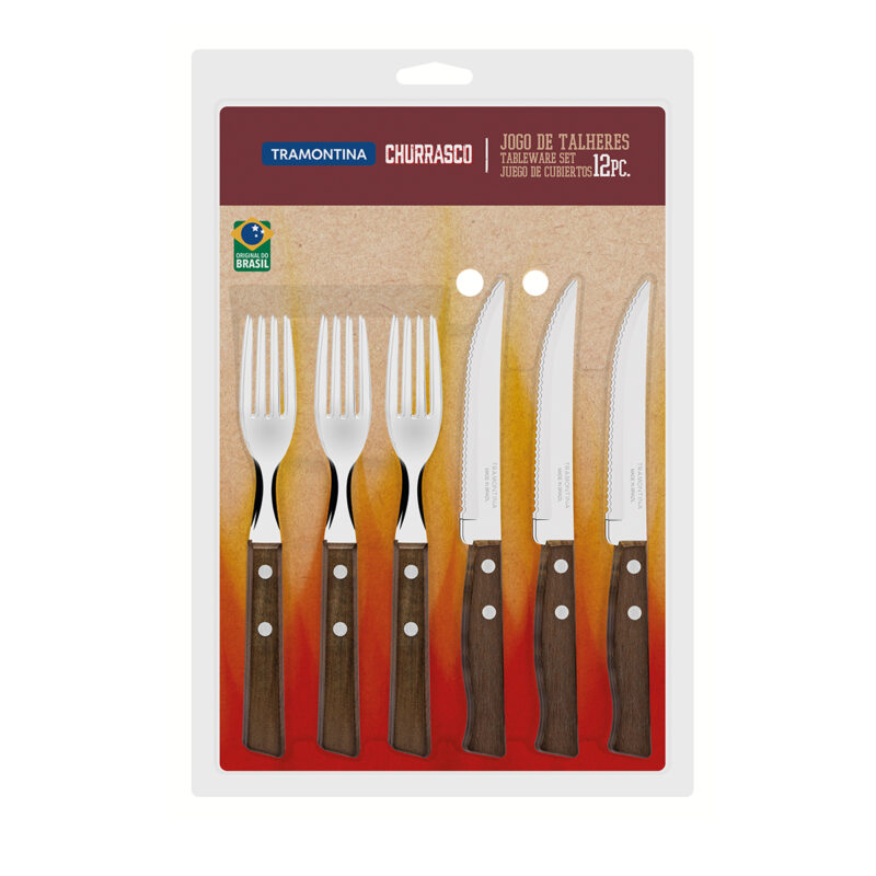 Pack Tramontina asado tradicional 12 piezas