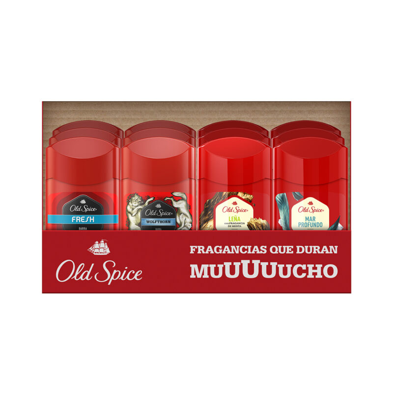 Pk Desosorante Old Spice barra surtido 50gr x12ud