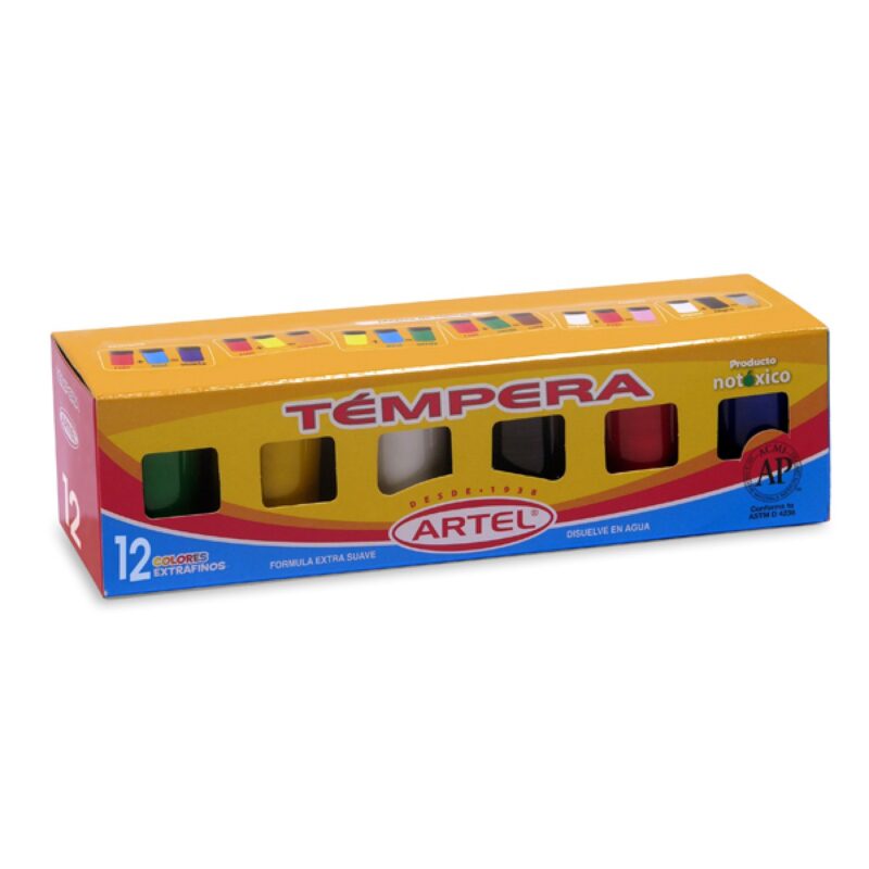 Témpera Artel 15ml 12 colores x1ud