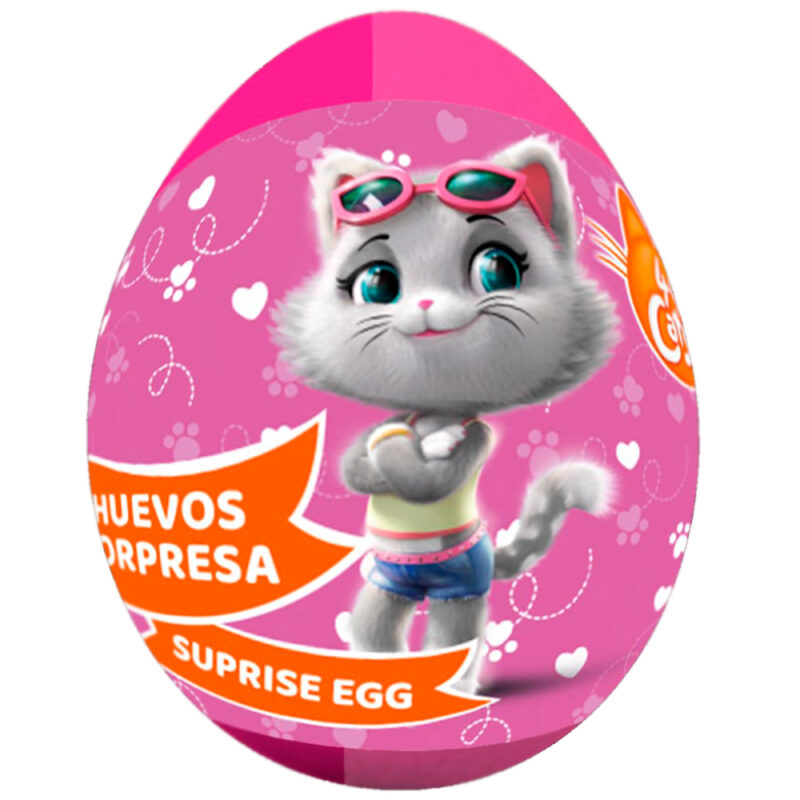 Huevo sorpresa 44 Gatos x 12 unidades