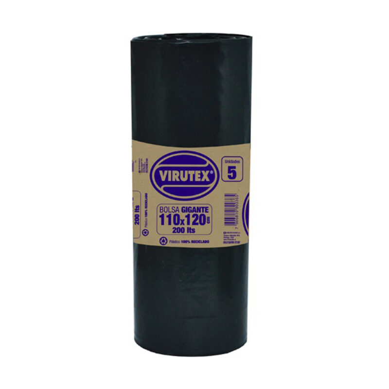 Bolsa basura Bio Virutex 110x120cm rollo x5ud