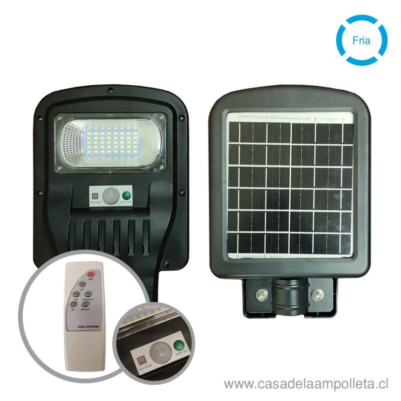 Luminaria peatonal solar 50W Logic c/brazo incluido