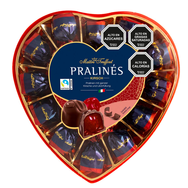 Estuche corazon cherry Maitre Truffout 140g