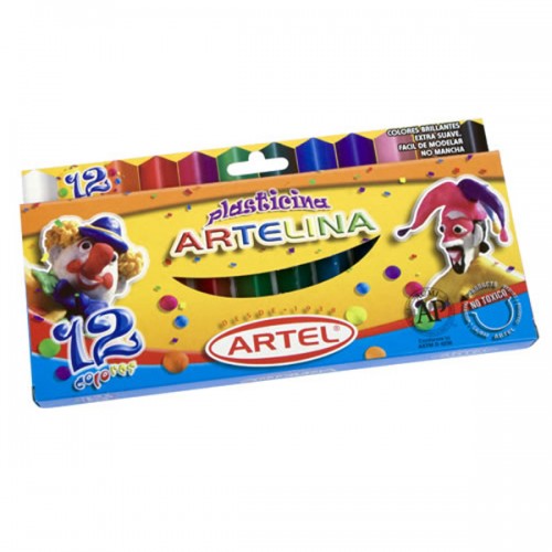 Plasticina Artel artelina 12 colores x1ud