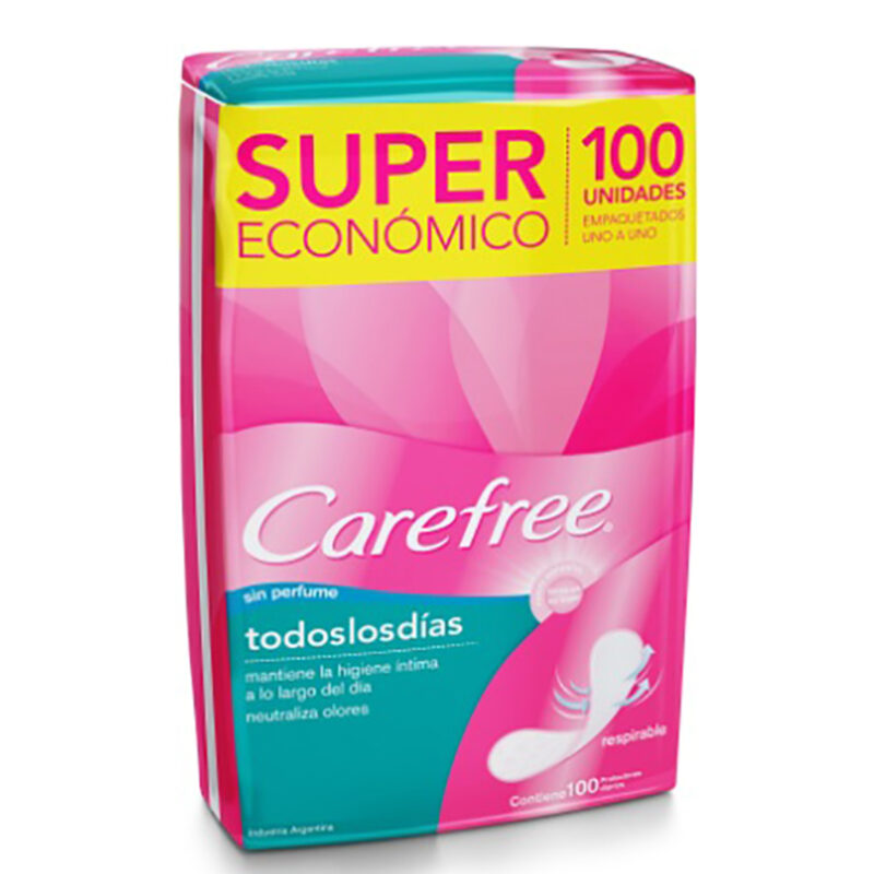 Protector diario Carefree todos los días maxpack 100ud