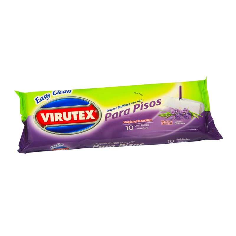 Paño piso multiuso Virutex lavanda desinfeccion c/ojal 10ud