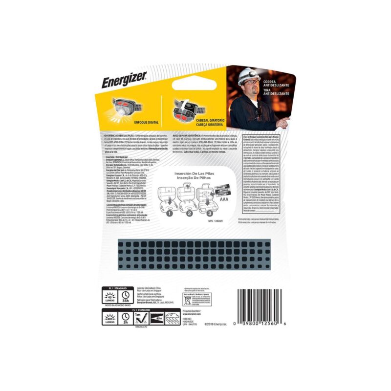 Linterna M/libres 400 Lumens Energizer Industrial